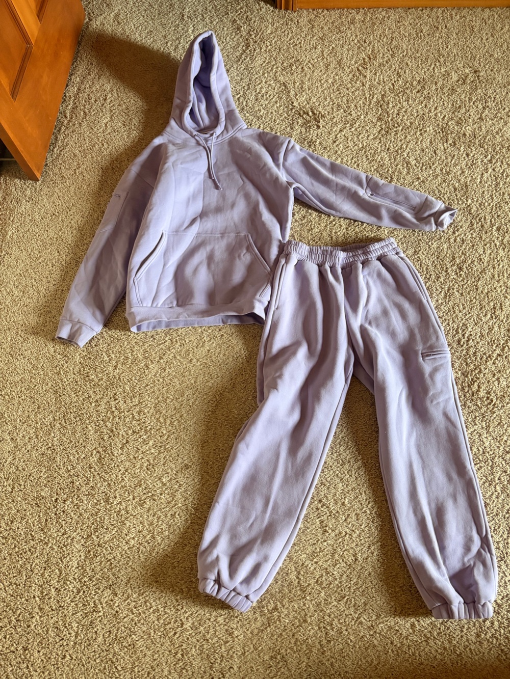 Comfrt Lavender Pastel Edit Hoodie Jogger Sweatpants Set Size M - Picture 3 of 11